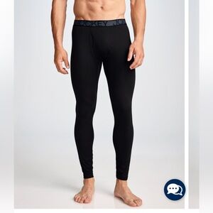Jockey Black Jersey Knit Stretch Leggings - Med